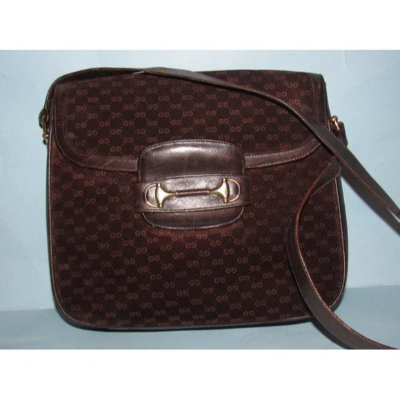 Gucci Brown Micro Guccissima Suede & Leather 1955 Horsebit Bag - Picture 9 of 12